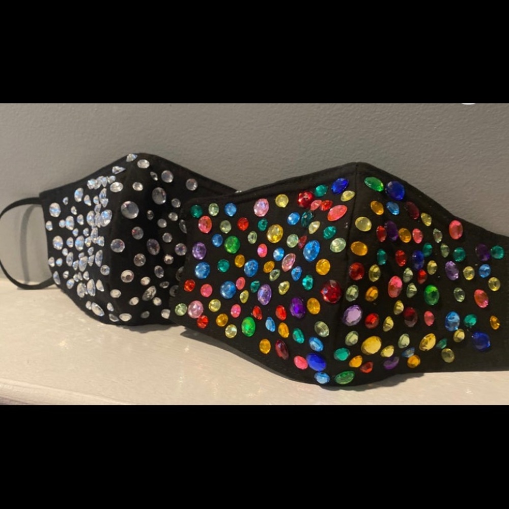 Handmade Rhinestone Face masks - Picture 8 of 16
